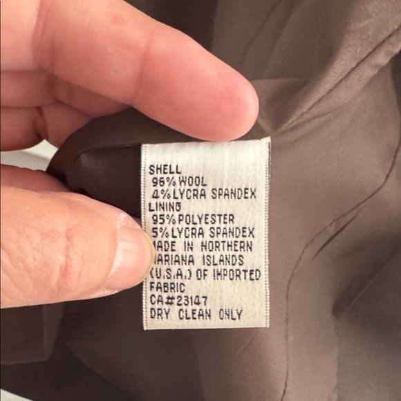 Vintage Wool and Spandex Blend Brown One Button Talbots Blazer Fully Lined Sz 12 - Picture 10 of 11